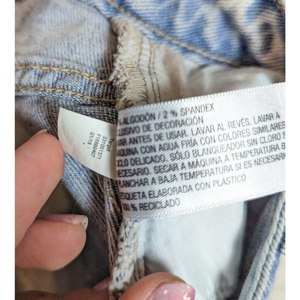 Wild Fable Light Acid Wash Cottagecore Floral Lace Jean Shorts Jorts Sz 12 - Picture 8 of 8